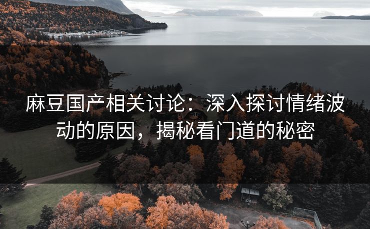 麻豆国产相关讨论：深入探讨情绪波动的原因，揭秘看门道的秘密  第1张