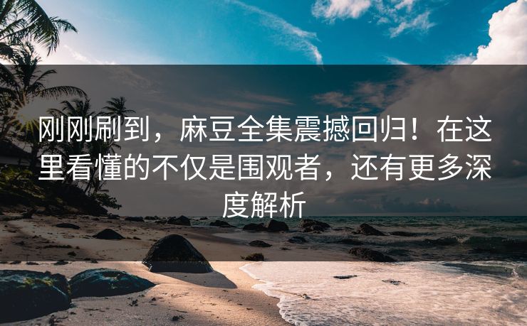 刚刚刷到，麻豆全集震撼回归！在这里看懂的不仅是围观者，还有更多深度解析  第1张